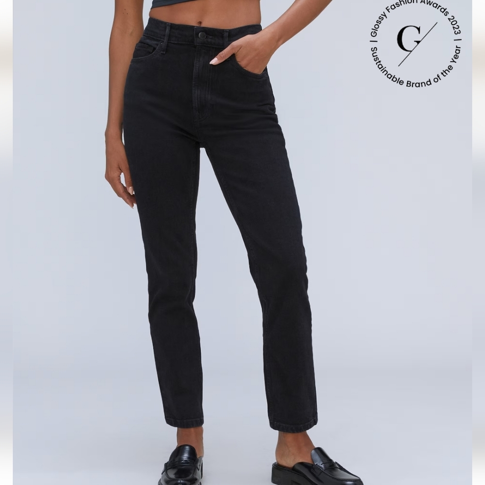 Everlane mid-rise black denim original jeans